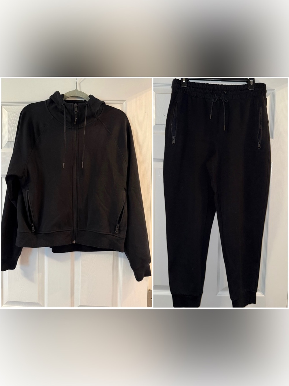 Old Navy Black Active Dynamic Fleece Hoodie & High Rise Jogger